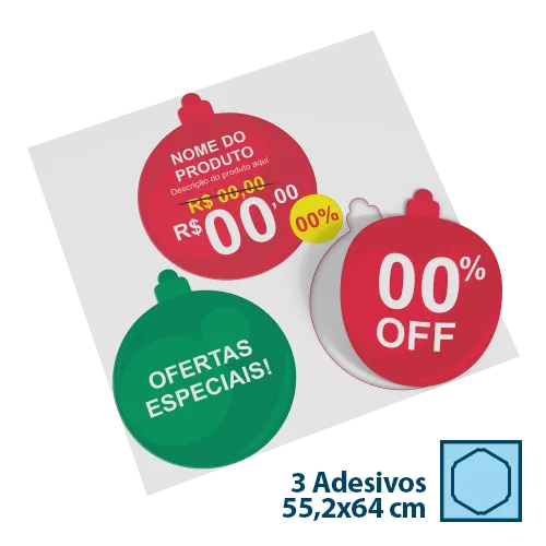 3 Círculos de Natal 55,2x64cm