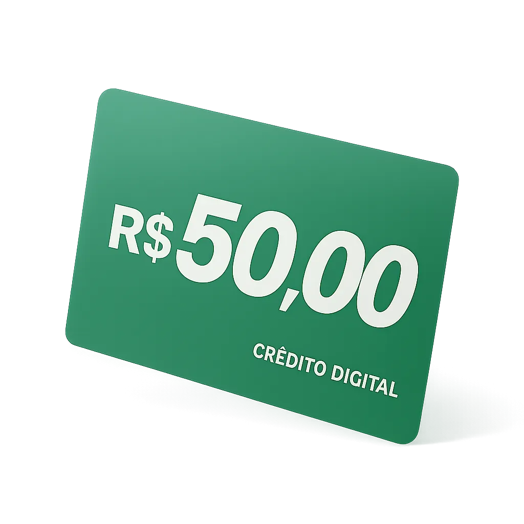Crédito Pré-Pago de R$ 50,00