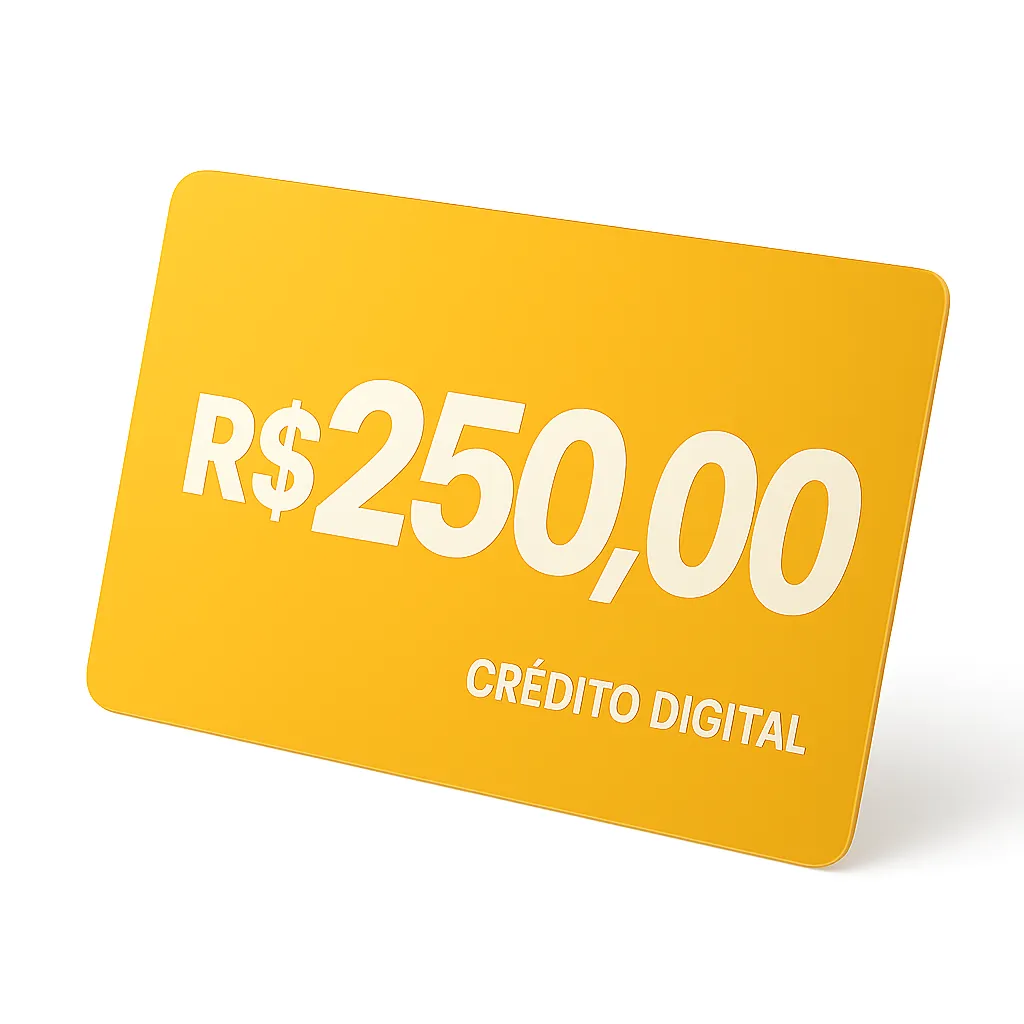 Crédito Pré-Pago de R$ 250,00