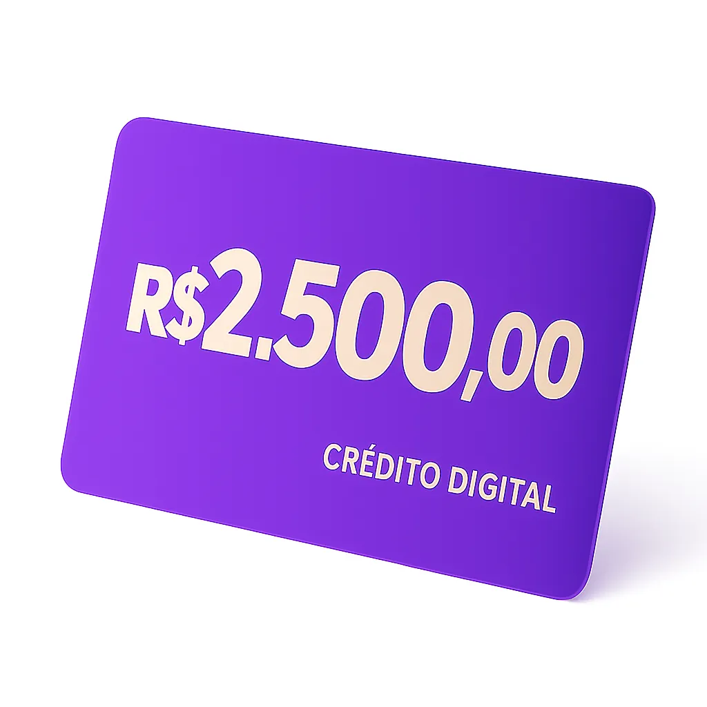 Crédito Pré-Pago de R$ 2.500,00