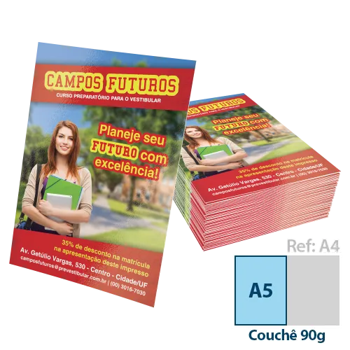 Folder Couchê 90g Sem Verniz